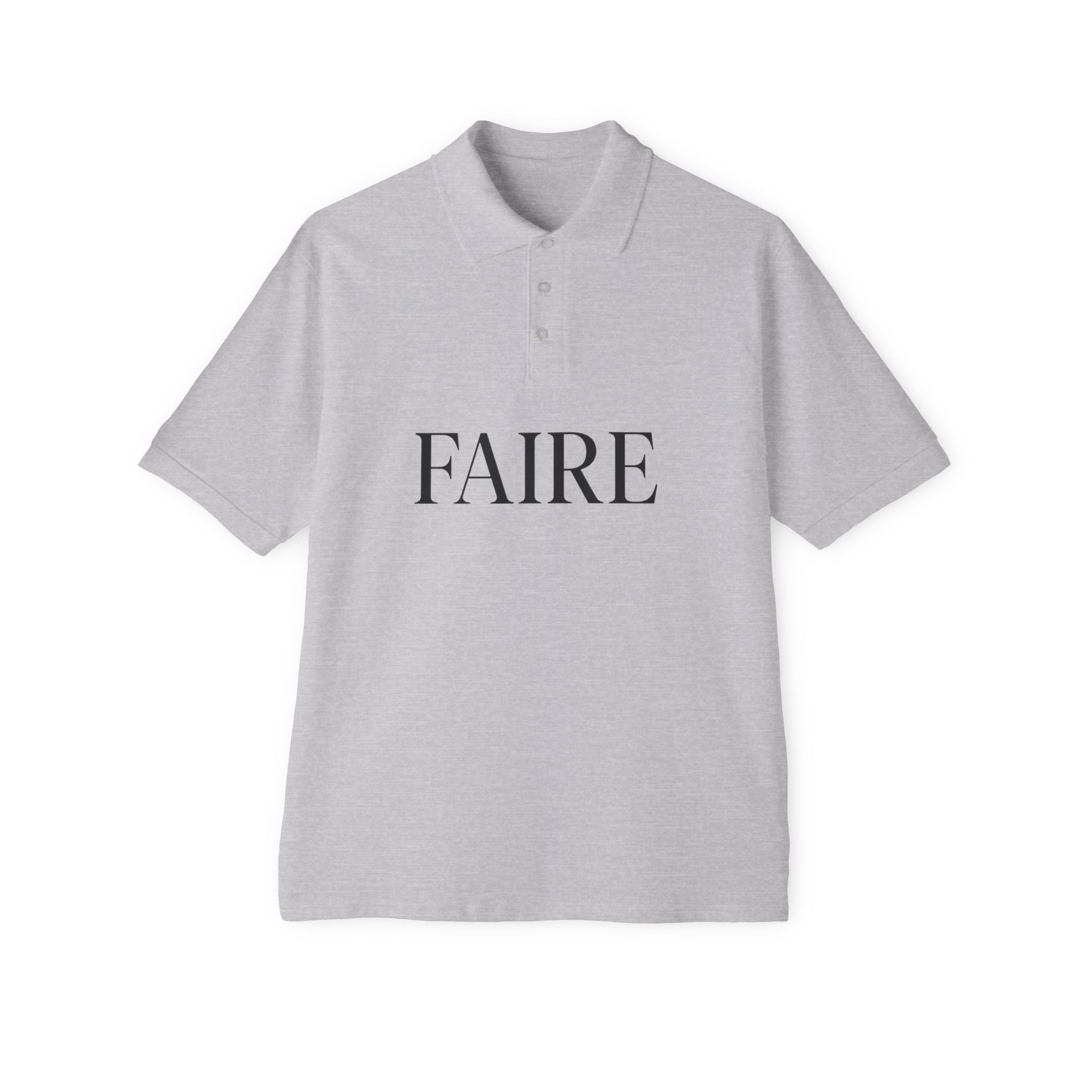 Faire Étalage Polo — Minimal French Word Graphic Polo Shirt