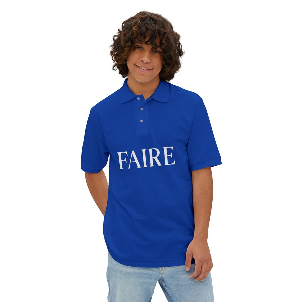 Faire / Étalage Polo Shirt — French Word Graphic Men's Polo