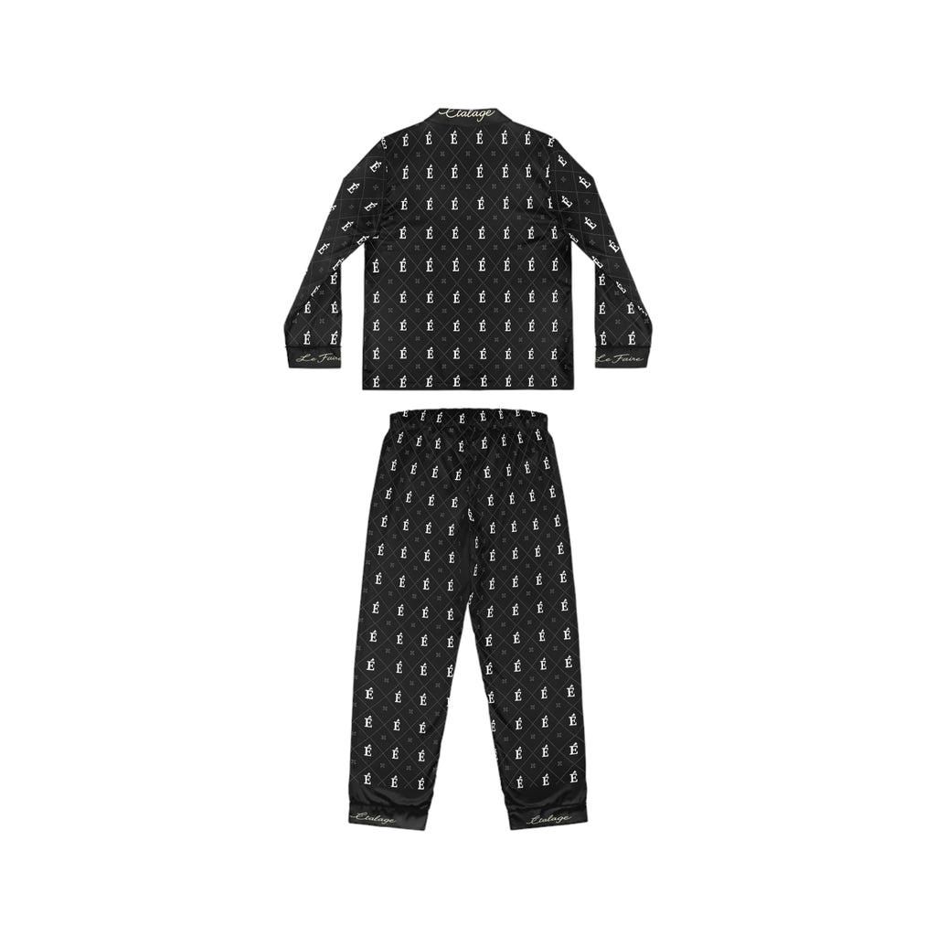 Le Faire Étalage Signature Monogram Satin Pajama Set