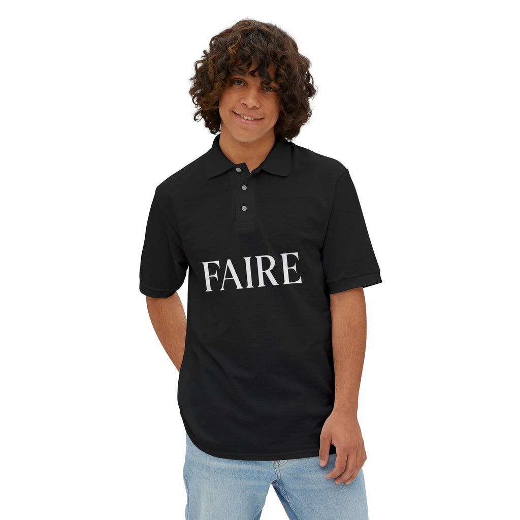 Faire / Étalage Polo Shirt — French Word Graphic Men's Polo