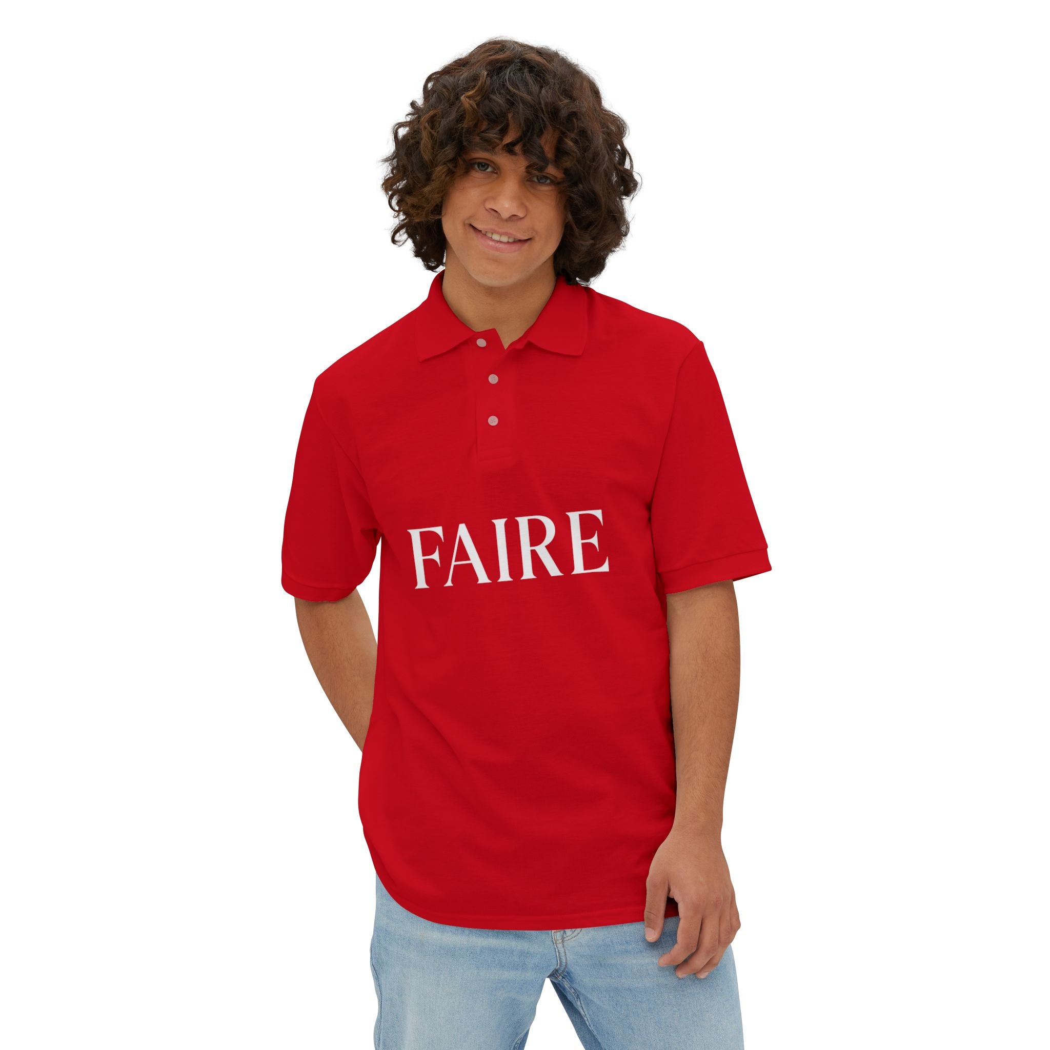 Faire / Étalage Polo Shirt — French Word Graphic Men's Polo