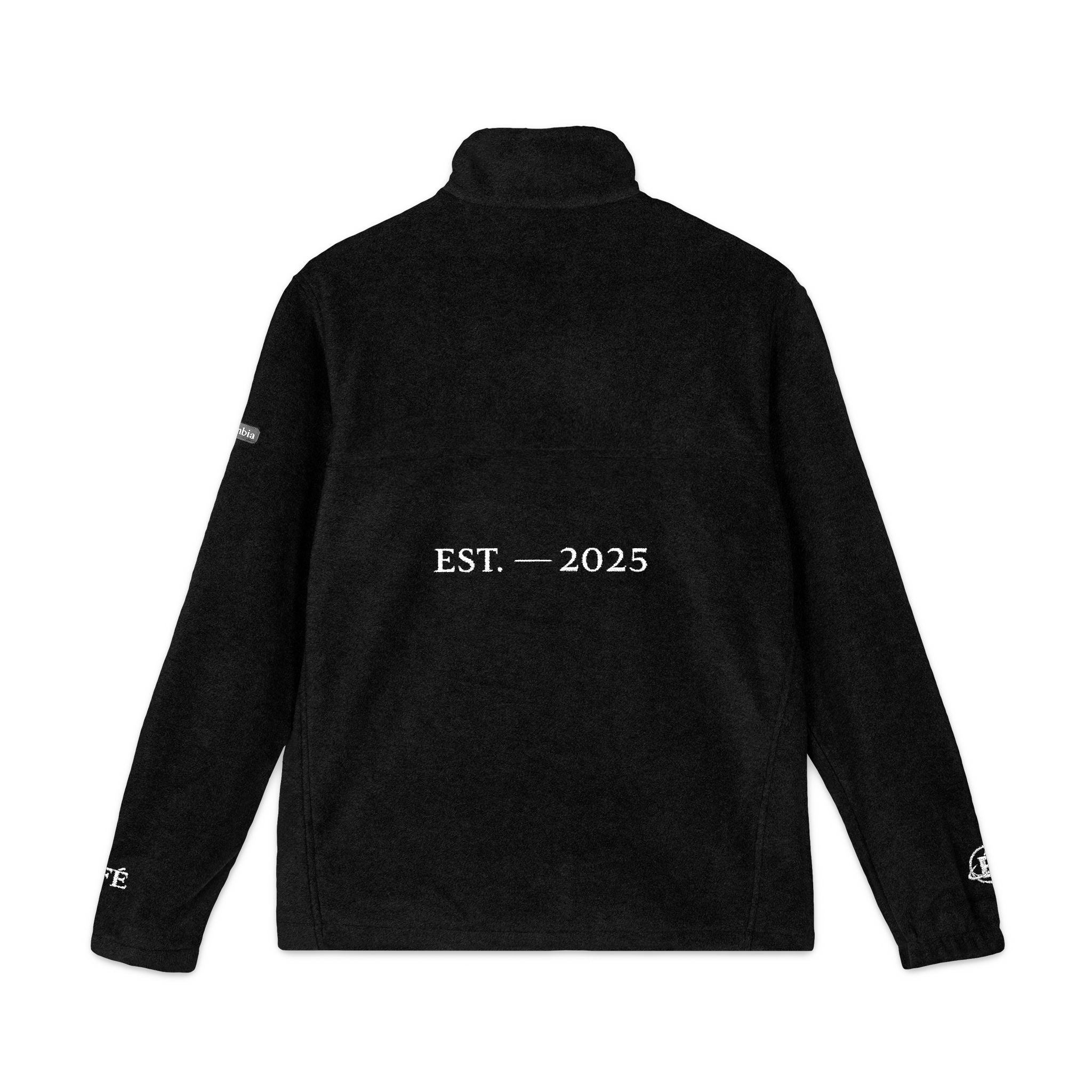 Embroidered Columbia Fleece Jacket — Charcoal Cozy Outdoor Jacket