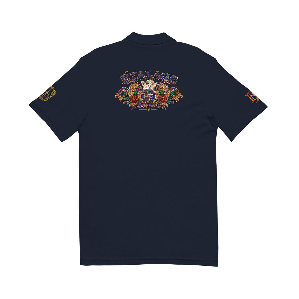 Le Faire Étalage Embroidered Floral Crest Polo