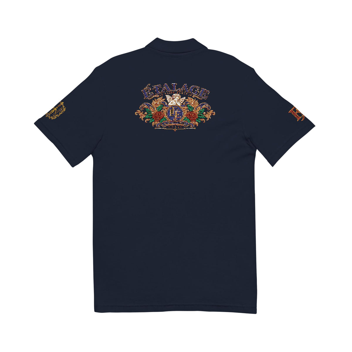 Le Faire Étalage Embroidered Floral Crest Polo