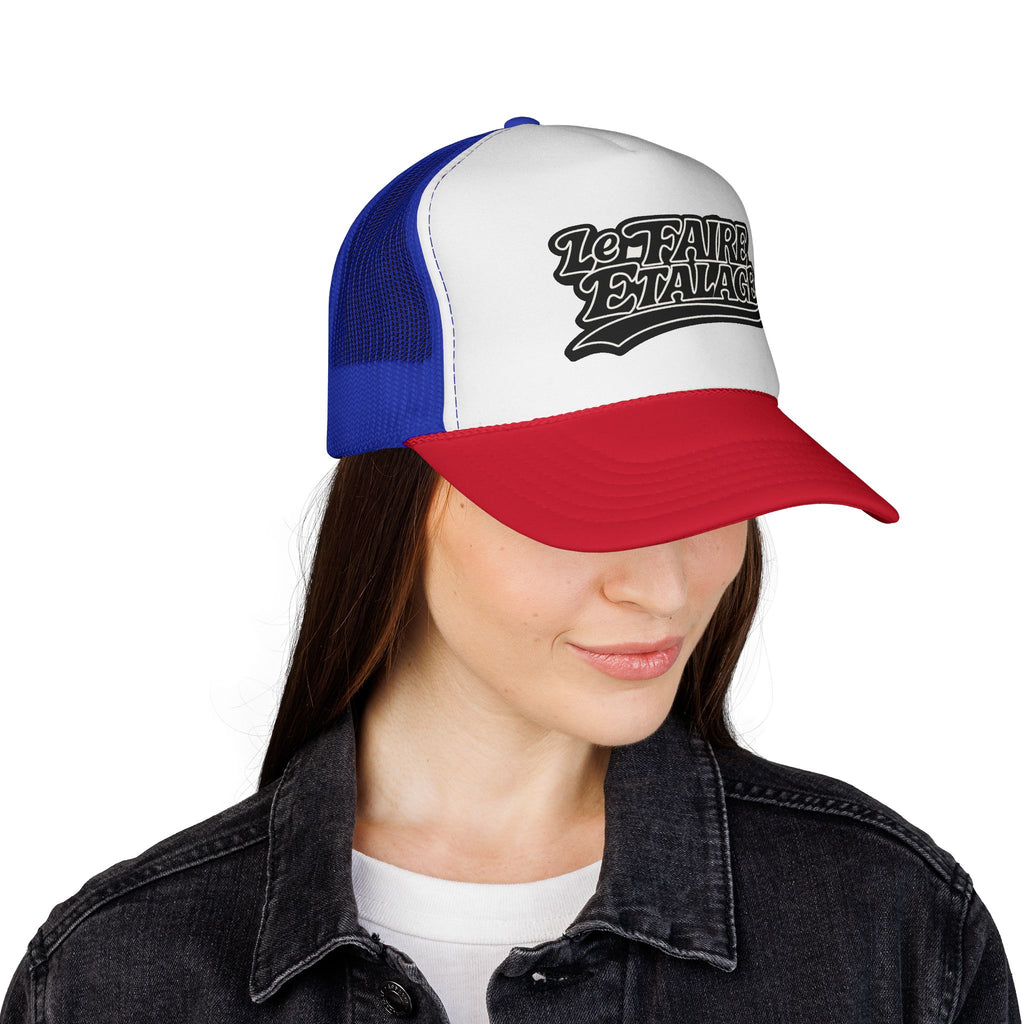 Trucker Cap — Retro 'Le Faire Étalage' Script Mesh Hat