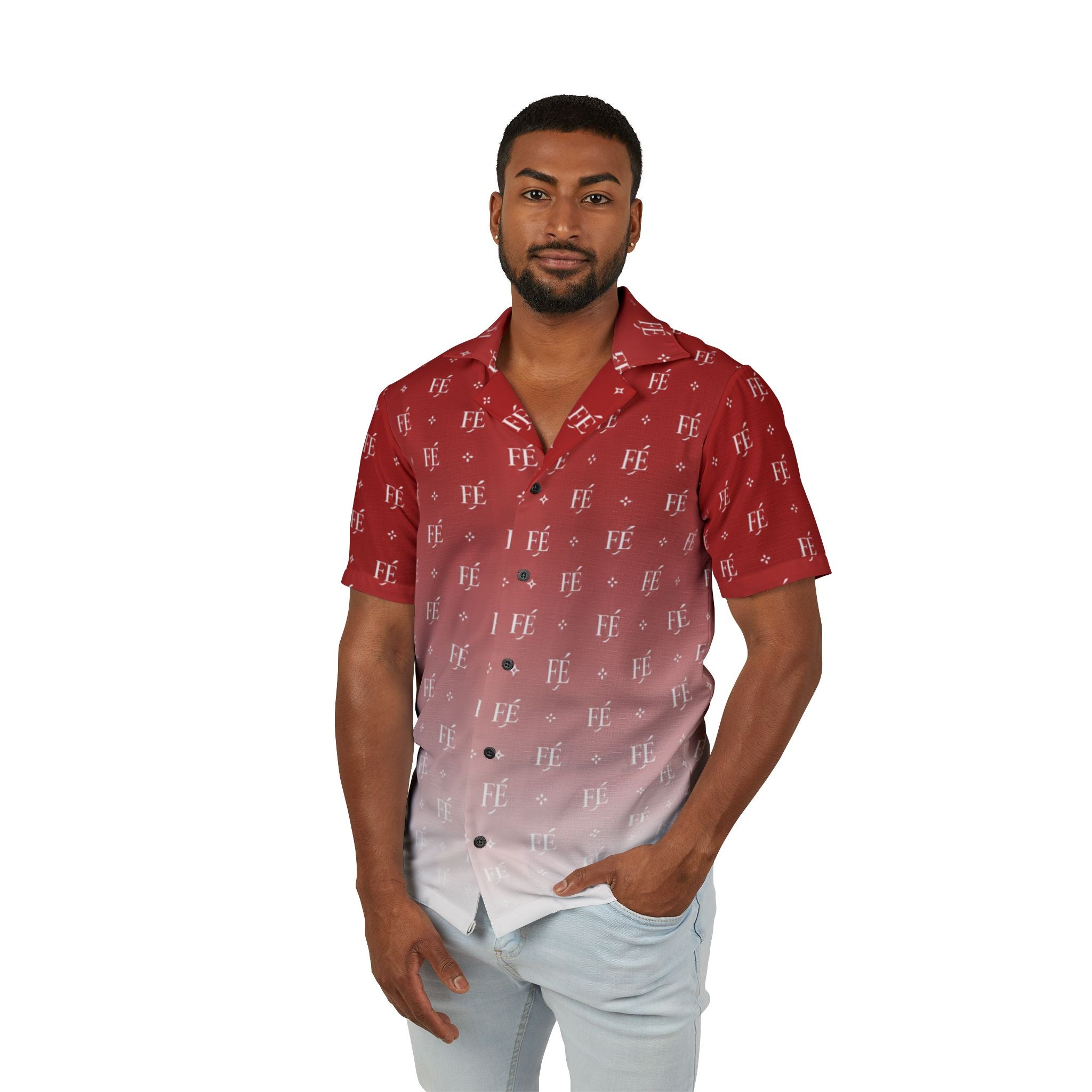 Le Faire Étalage Monogram Fade Camp Shirt - Rouge