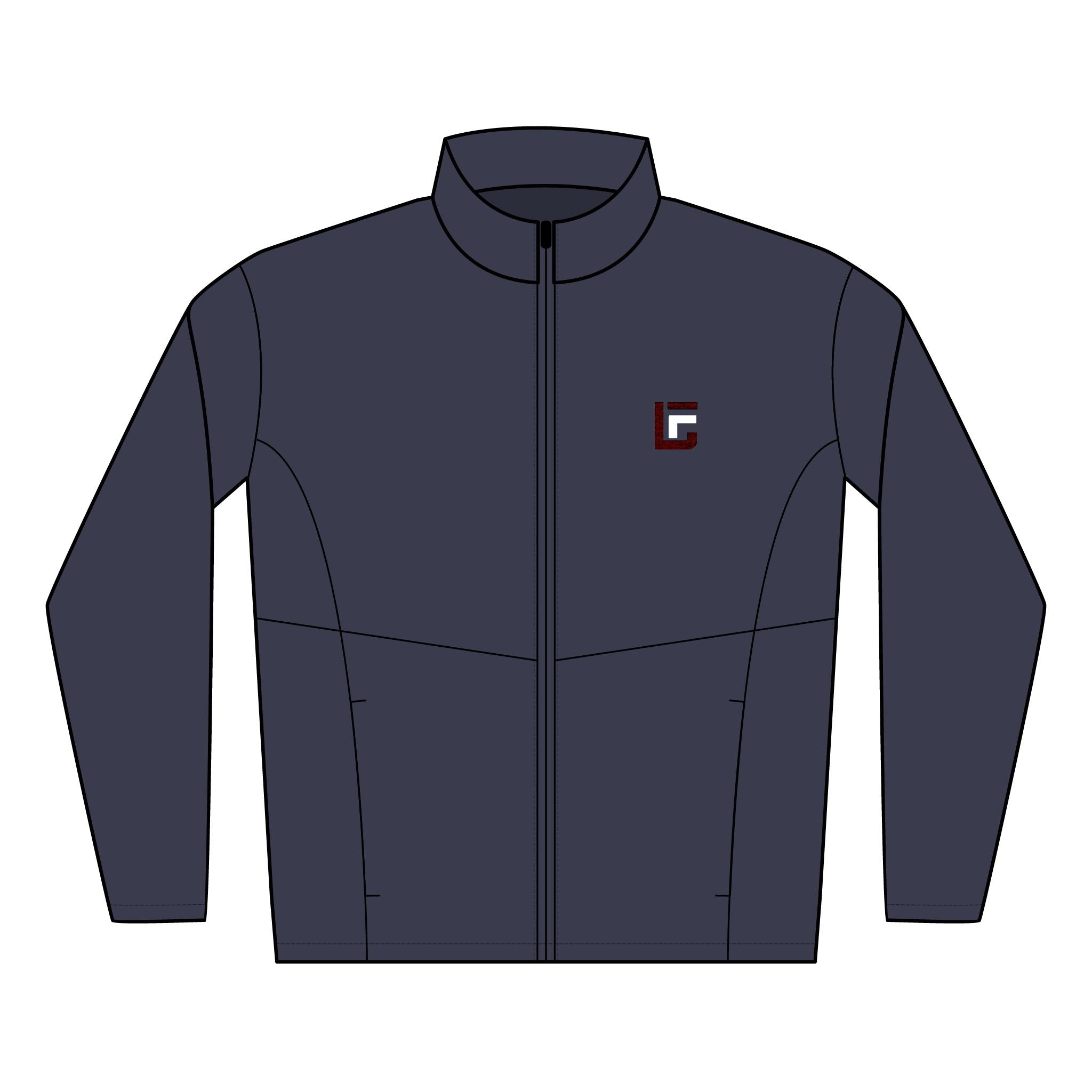 Men's Embroidered Soft Shell Jacket — Lightweight Windproof Work & Casual Coat