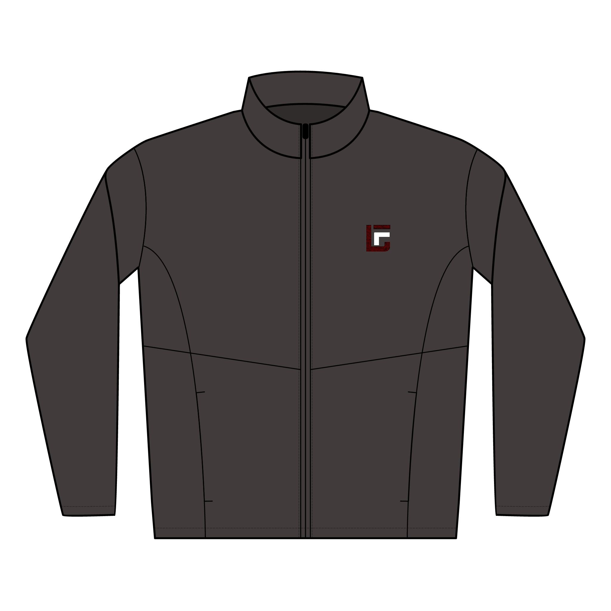 Men's Embroidered Soft Shell Jacket — Lightweight Windproof Work & Casual Coat