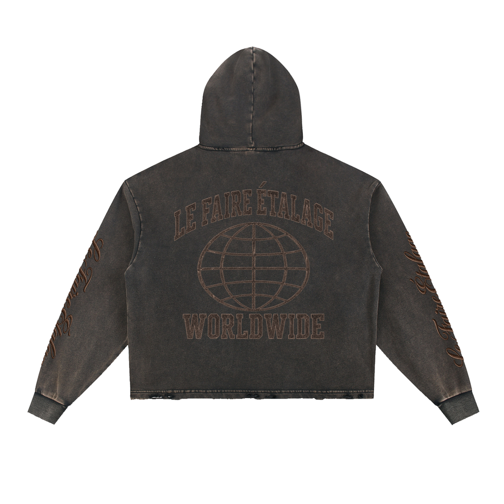 Le Faire Étalage Royal FÉ Crest Hoodie - Brun