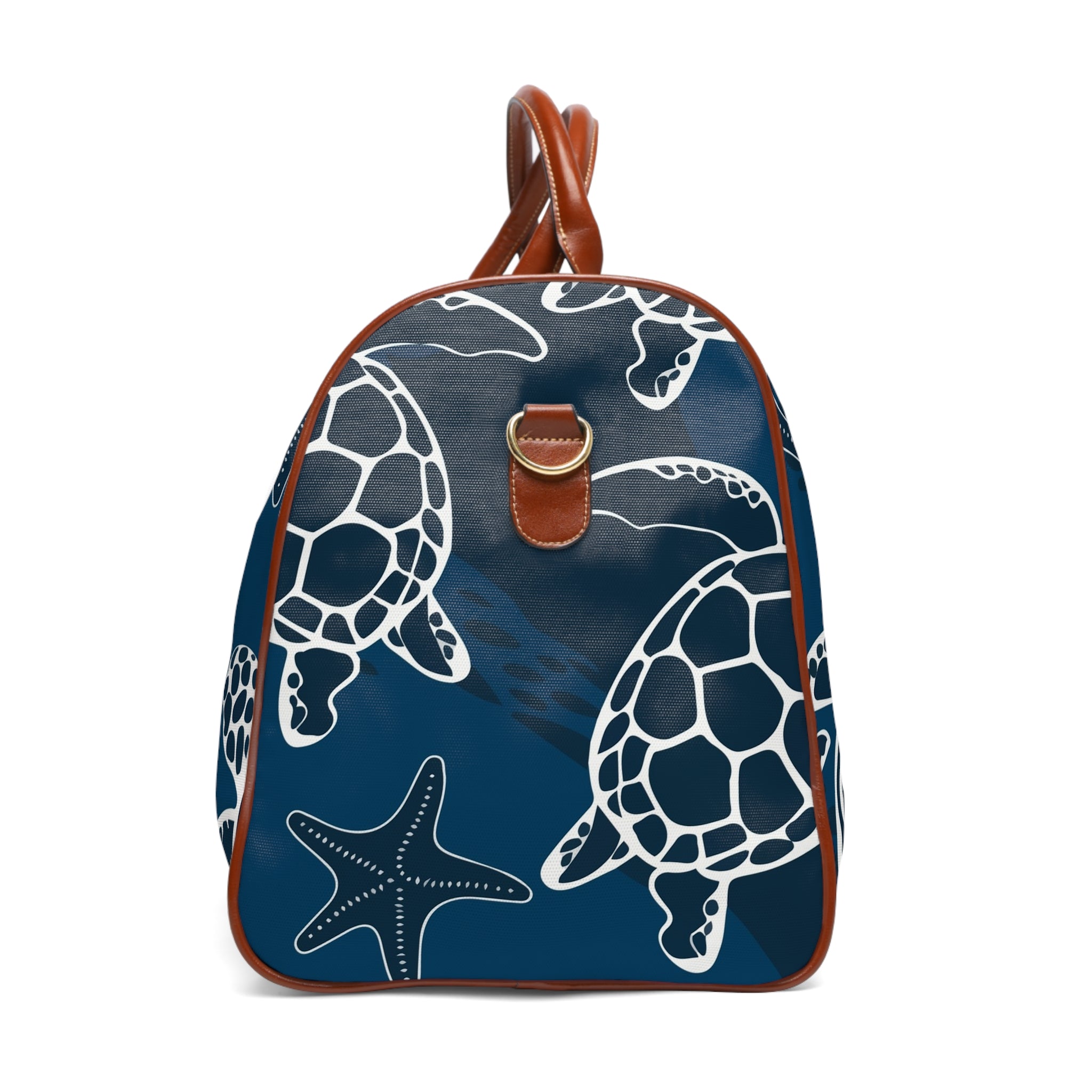 Le Faire Étalage Navy Sea Turtle Waterproof Travel Bag