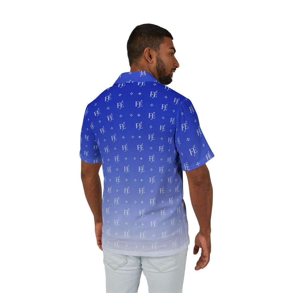 Le Faire Étalage Monogram Fade Camp Shirt - Blue