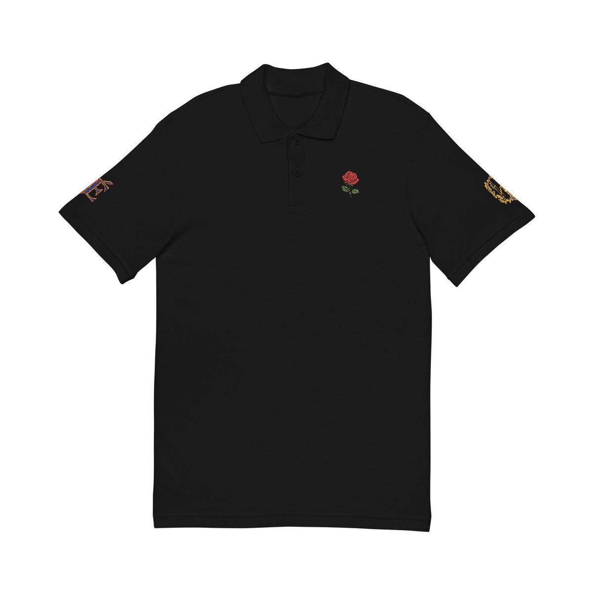 Le Faire Étalage Embroidered Floral Crest Polo