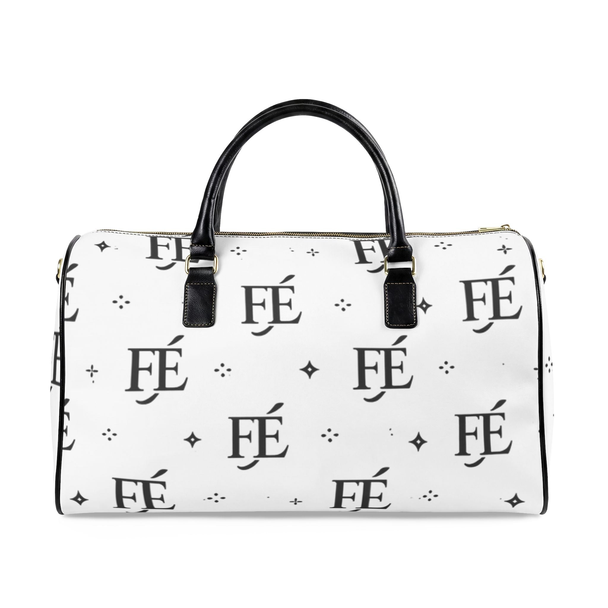 FÉ Monogram Leather Weekender — White