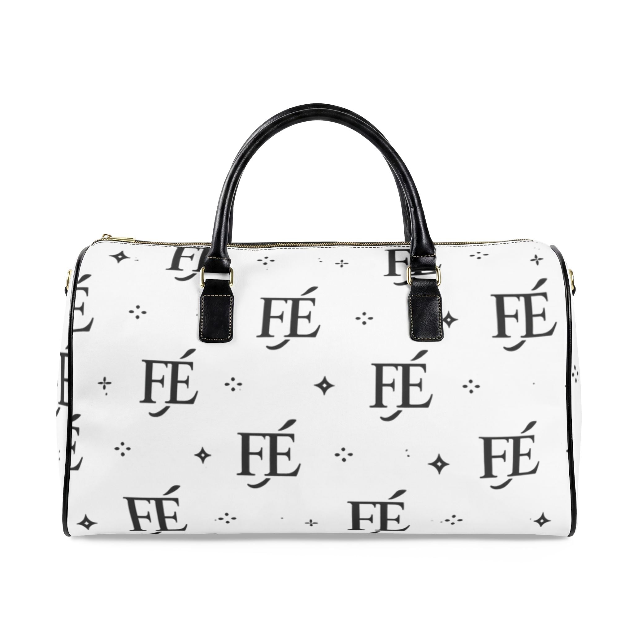 FÉ Monogram Leather Weekender — White
