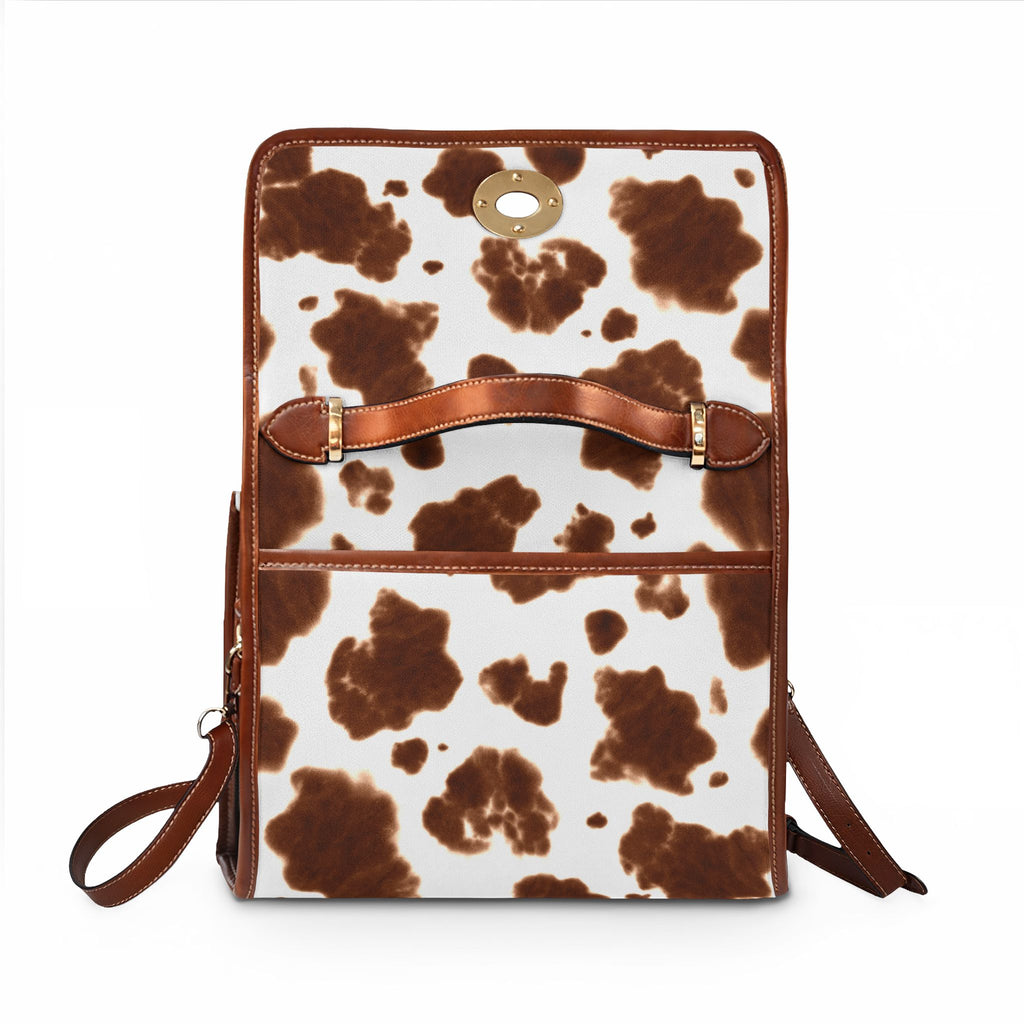 Étalage Cowhide Print Canvas Bag