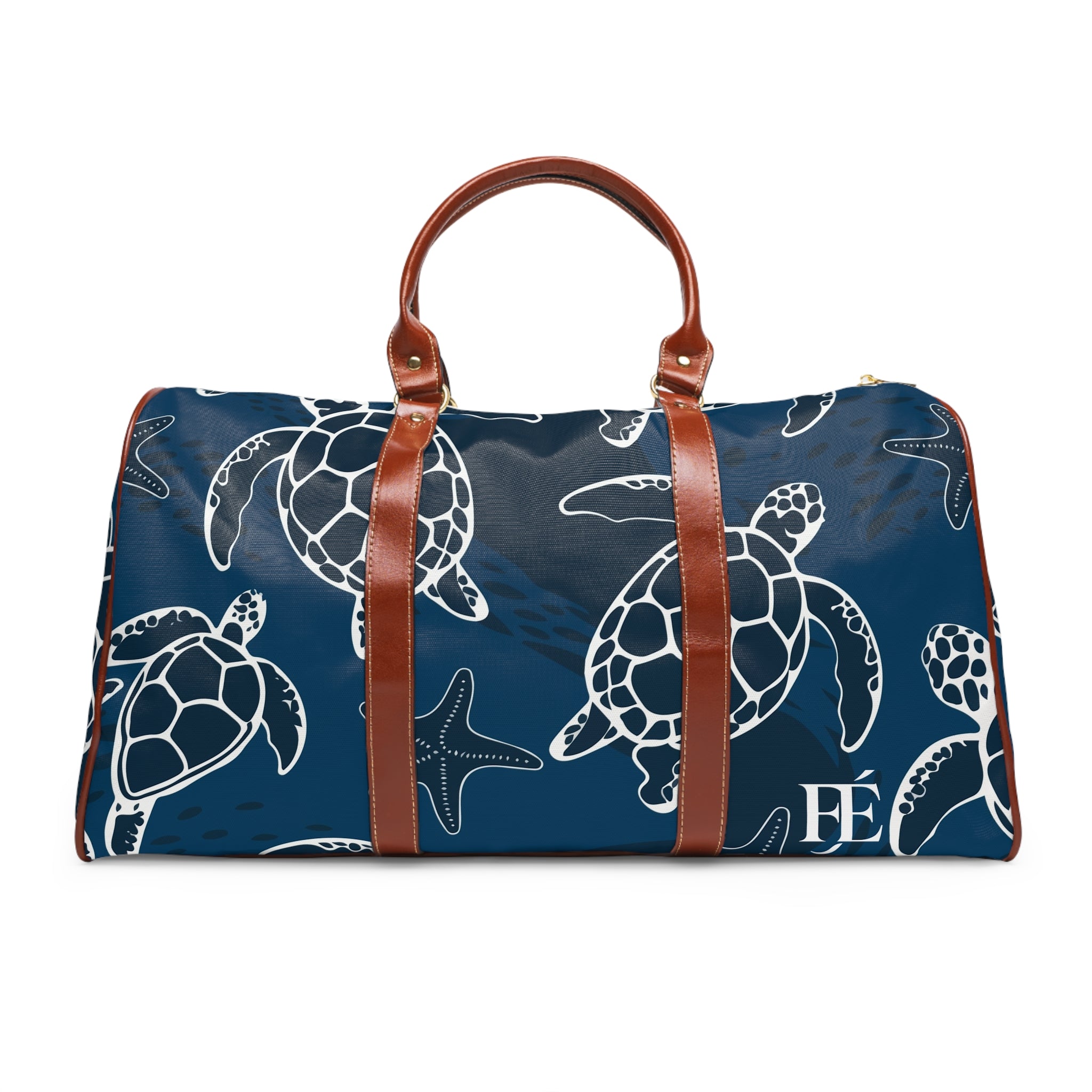 Le Faire Étalage Navy Sea Turtle Waterproof Travel Bag