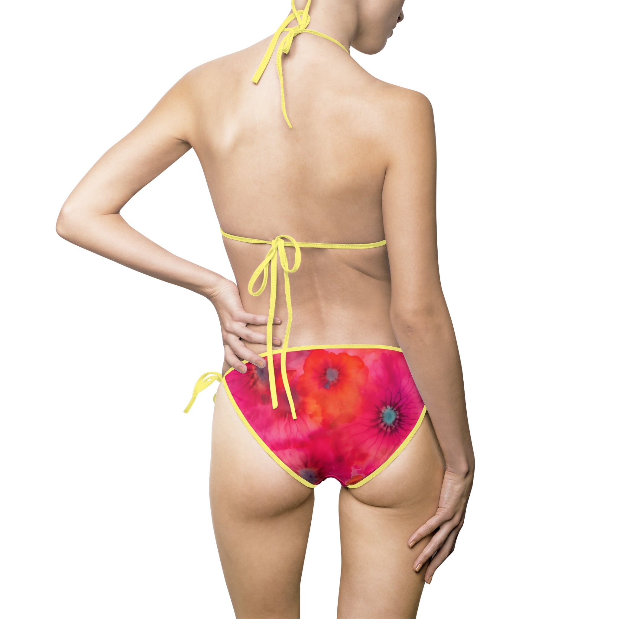 ÉTALAGE Riviera Tie-Side Bikini — Neon Coral