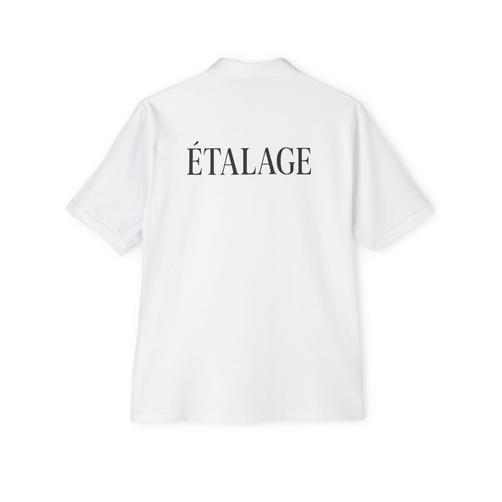 Faire Étalage Polo — Minimal French Word Graphic Polo Shirt