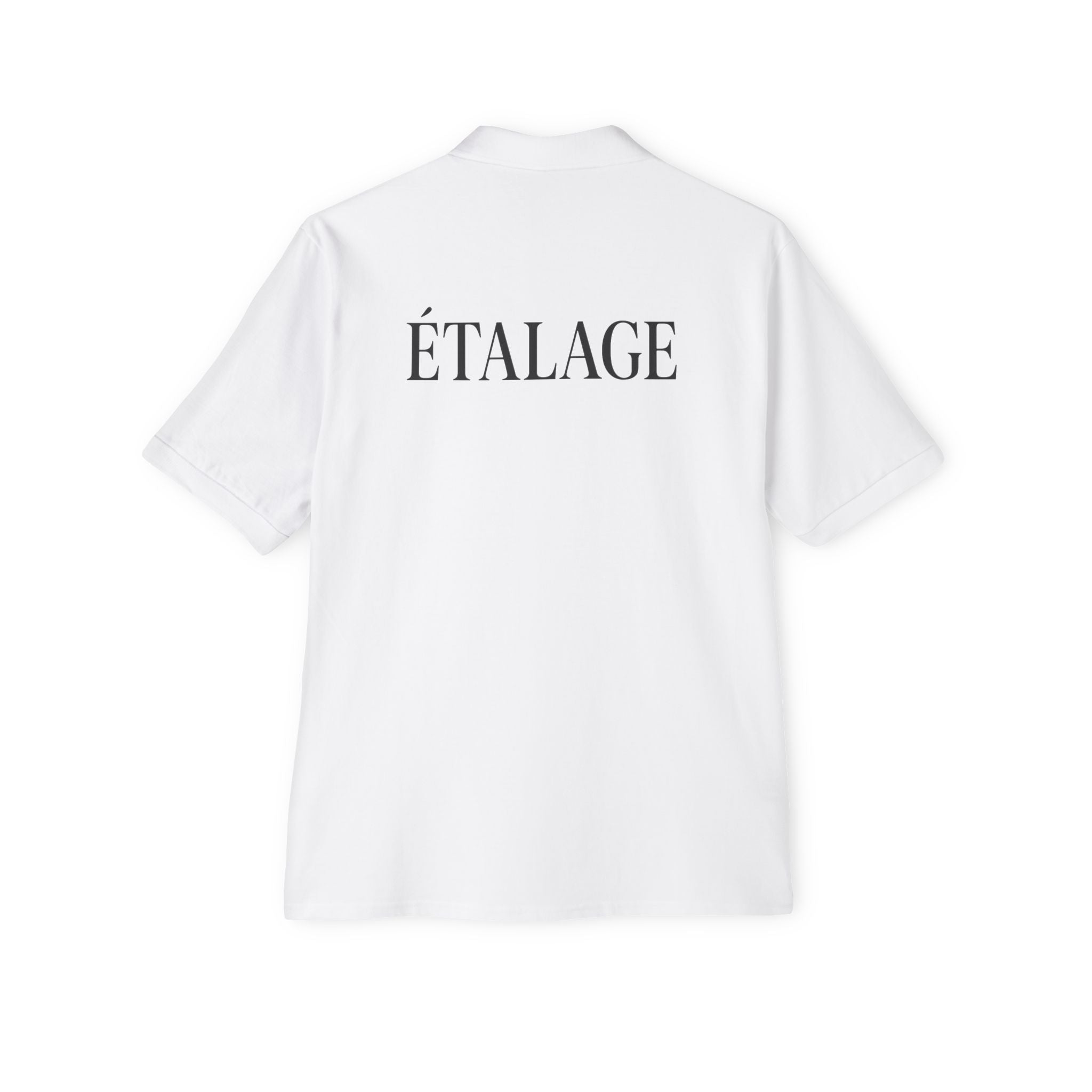 Faire Étalage Polo — Minimal French Word Graphic Polo Shirt