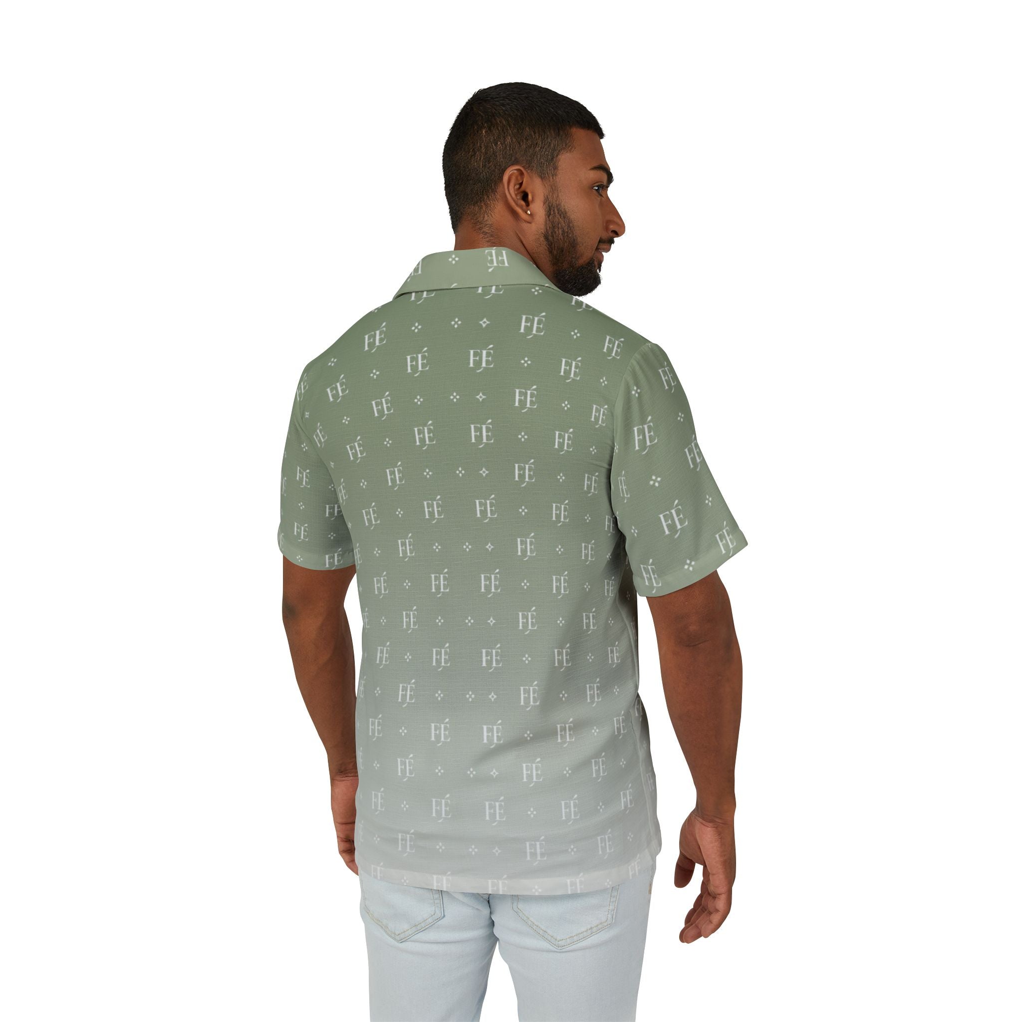 Le Faire Étalage Monogram Fade Camp Shirt - Sage