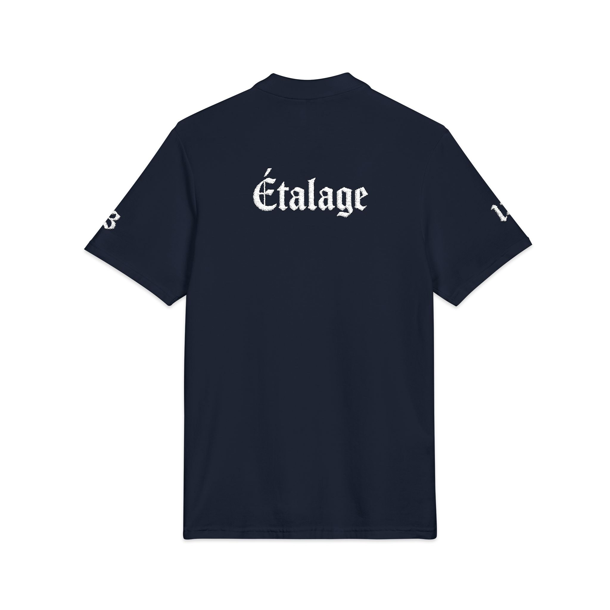 Embroidered 'Étalage' Polo Shirt — Script Chest & Back