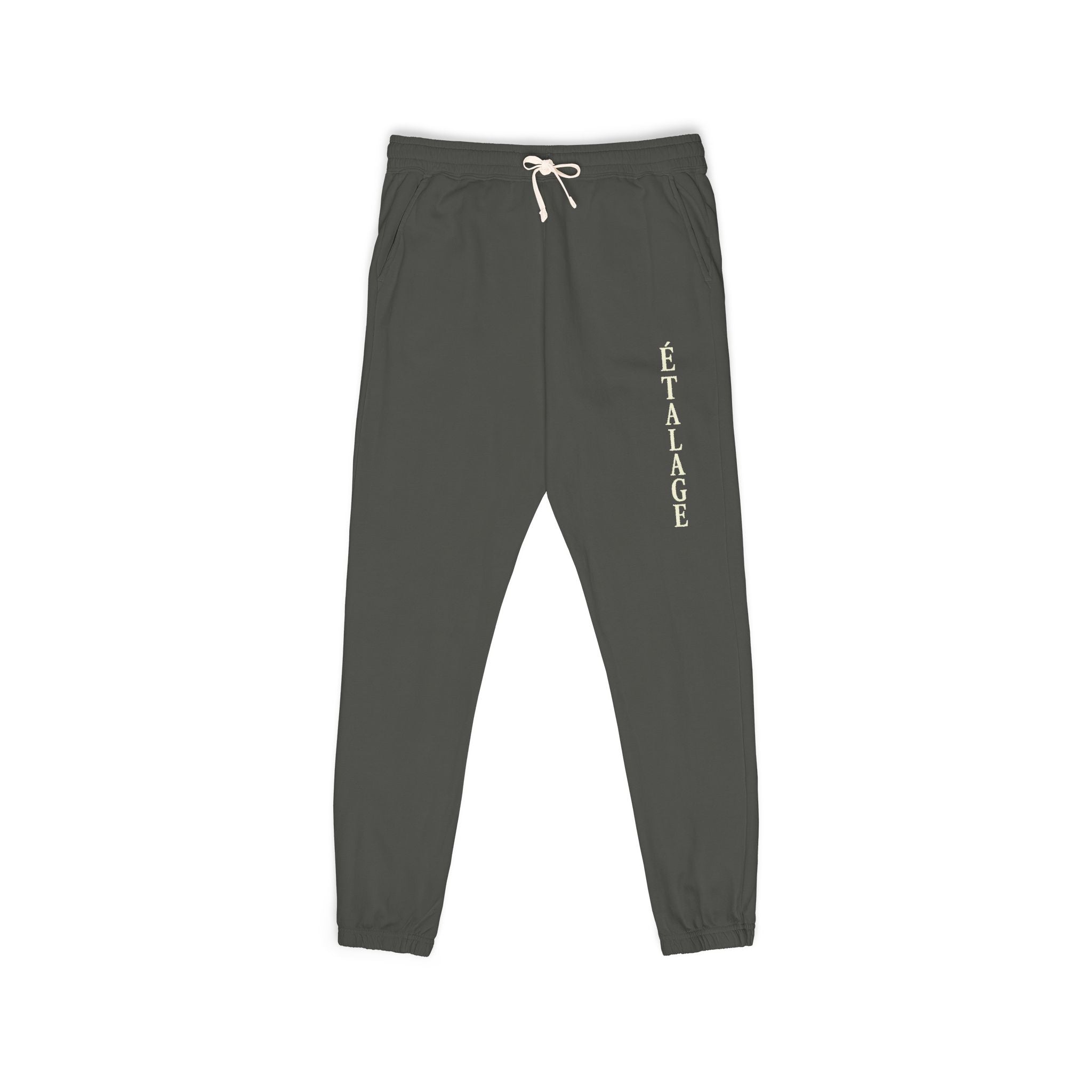 Le Faire Étalage Sweatpants with Vertical Script — Casual Streetwear Lounge Joggers
