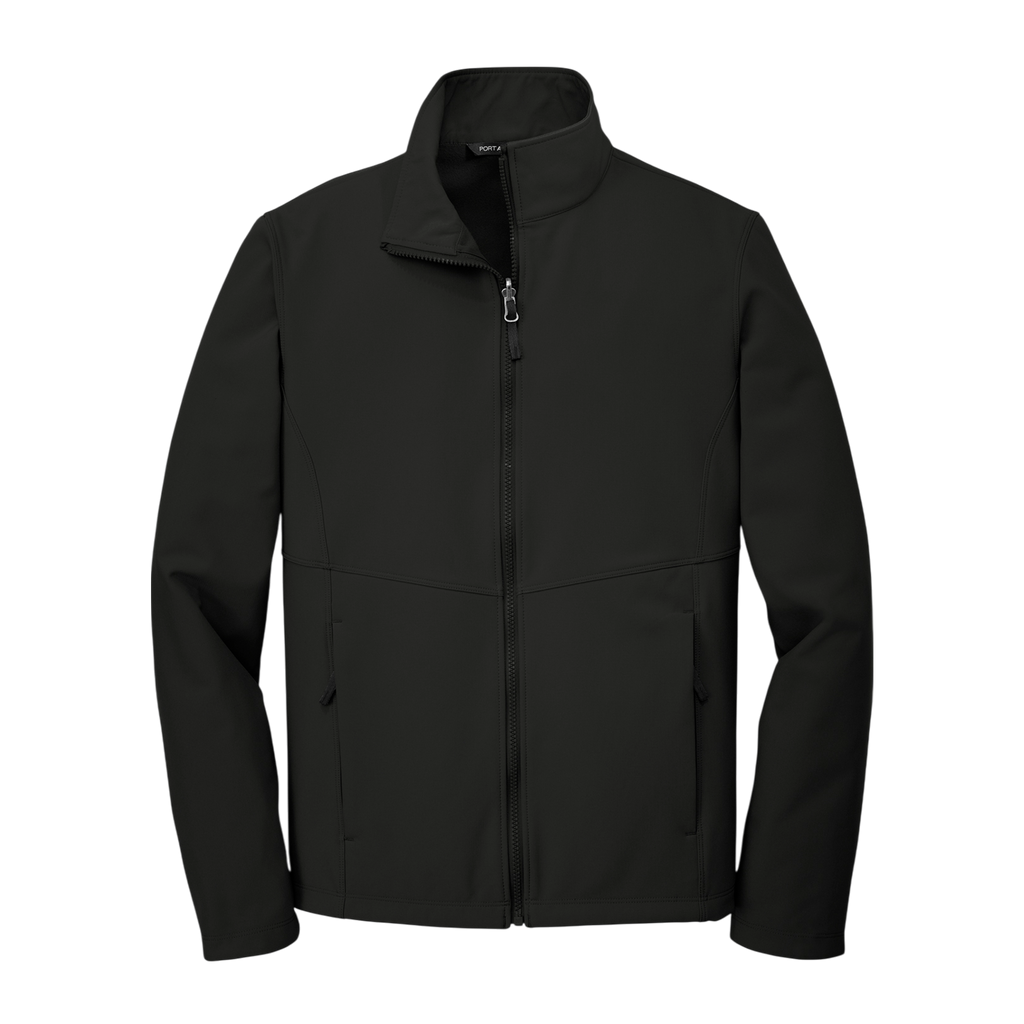Men's Embroidered Soft Shell Jacket — Lightweight Windproof Work & Casual Coat