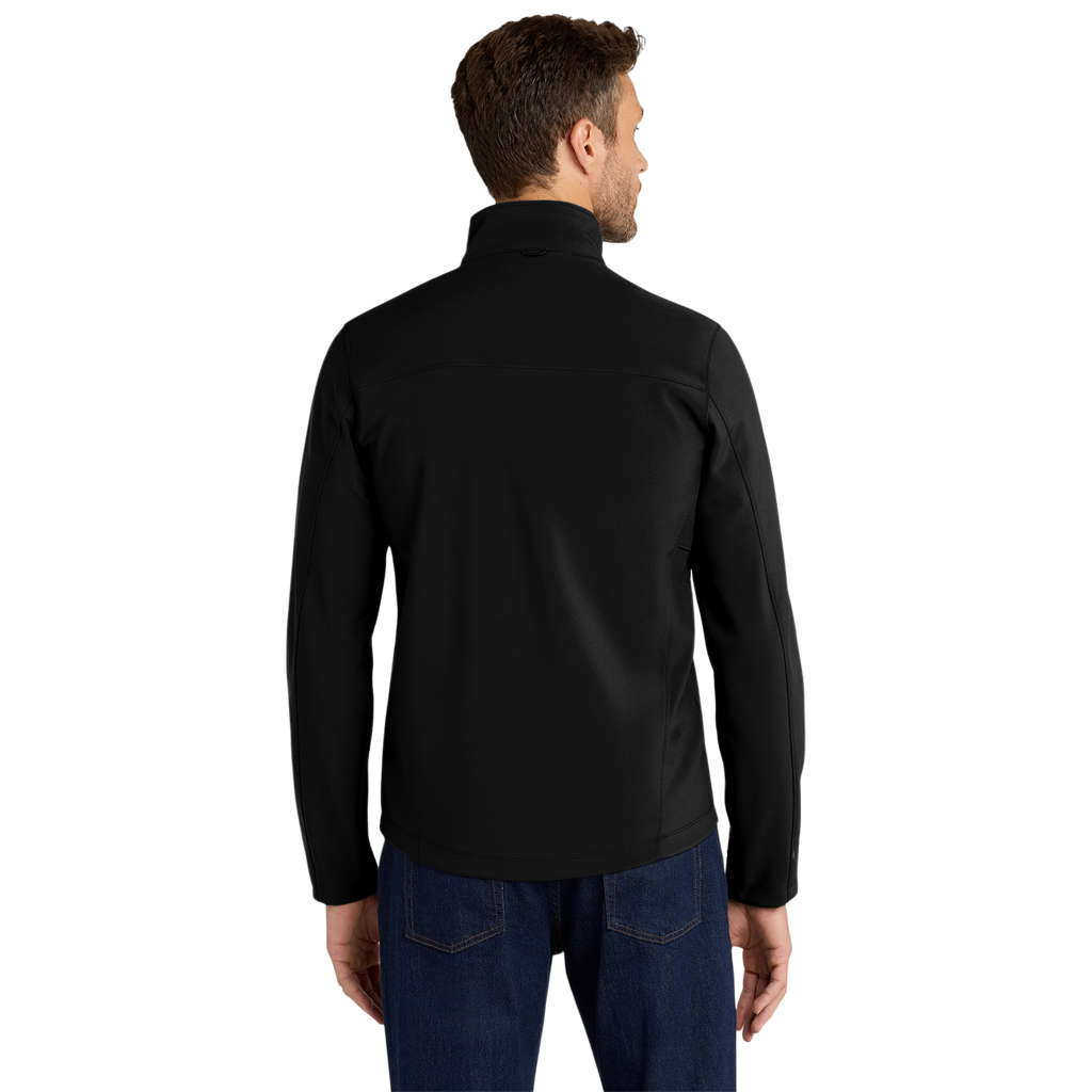 Men's Embroidered Soft Shell Jacket — Lightweight Windproof Work & Casual Coat