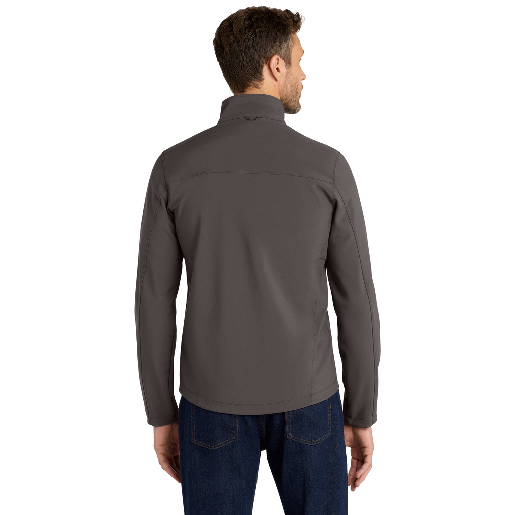 Men's Embroidered Soft Shell Jacket — Lightweight Windproof Work & Casual Coat