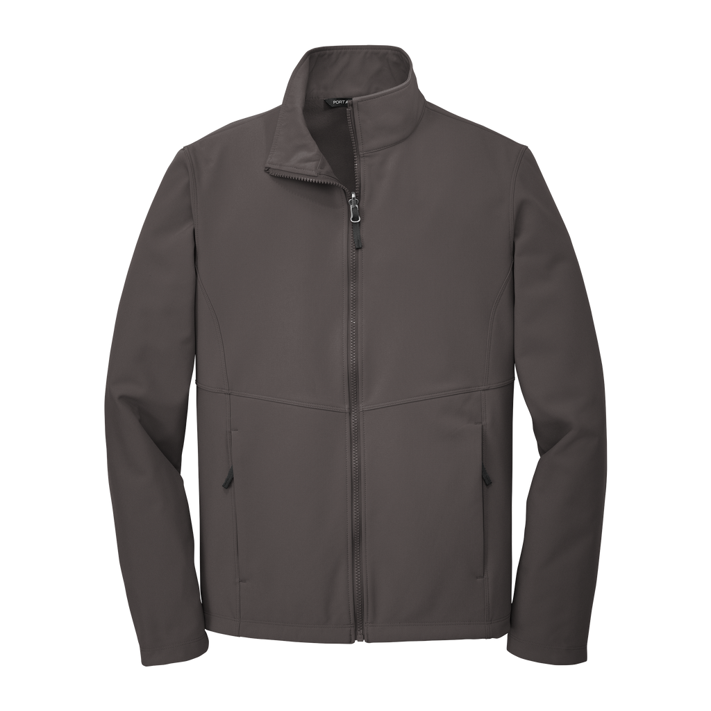 Men's Embroidered Soft Shell Jacket — Lightweight Windproof Work & Casual Coat