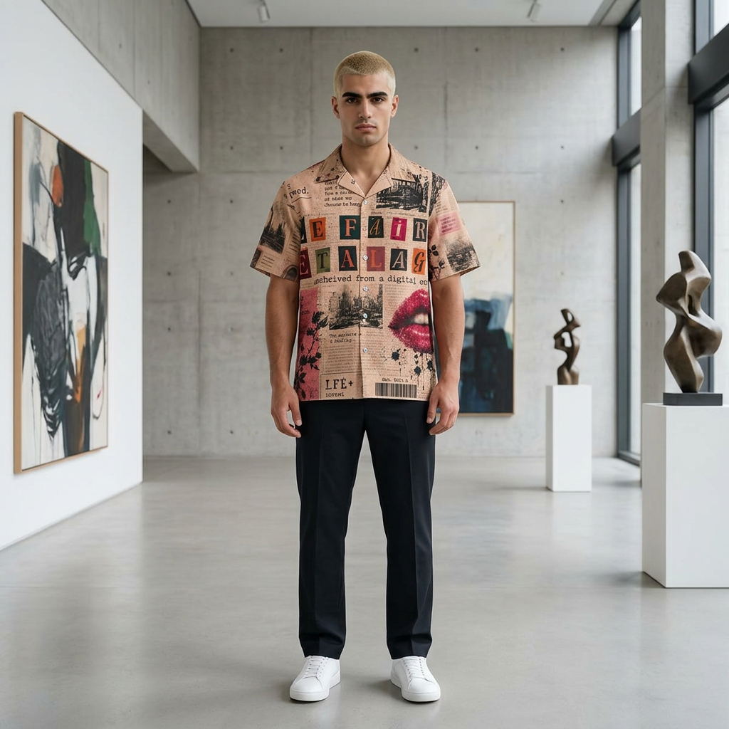 Le Faire Étalage Memory Fragments Button-Up