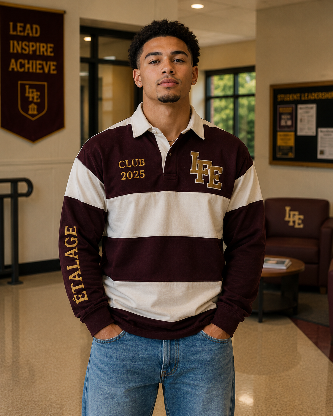 Le Faire Étalage Varsity Rugby Polo