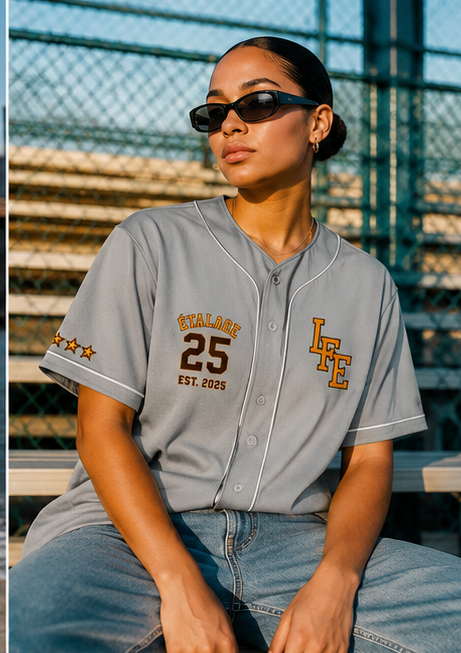 Le Faire Étalage Champions Series Baseball Jersey — Grey