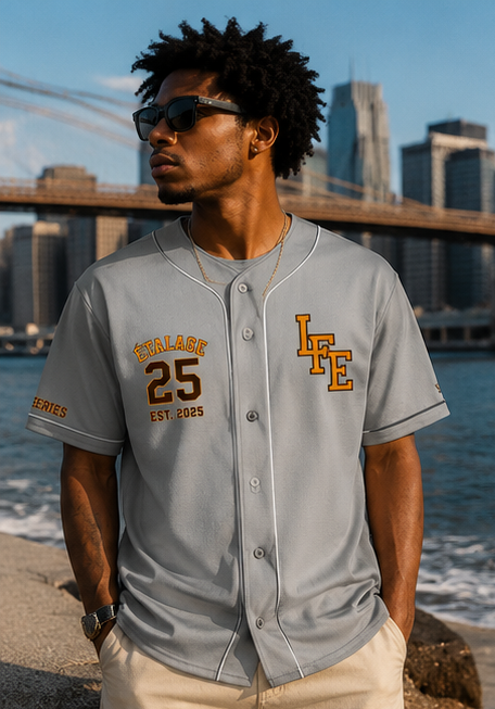 Le Faire Étalage Champions Series Baseball Jersey — Grey