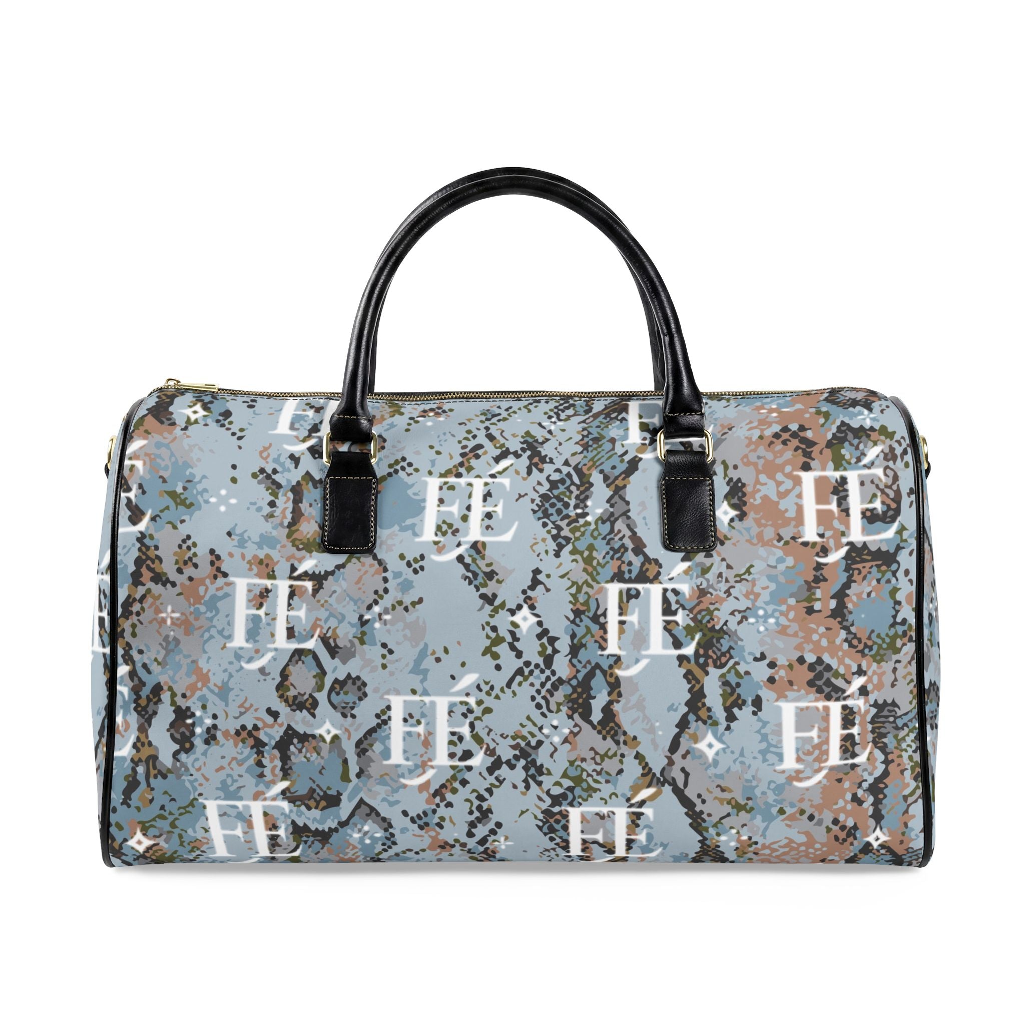 Étalage Signature Python Duffle — Premium Marble Leather Travel Bag