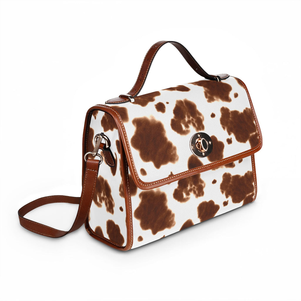 Étalage Cowhide Print Canvas Bag