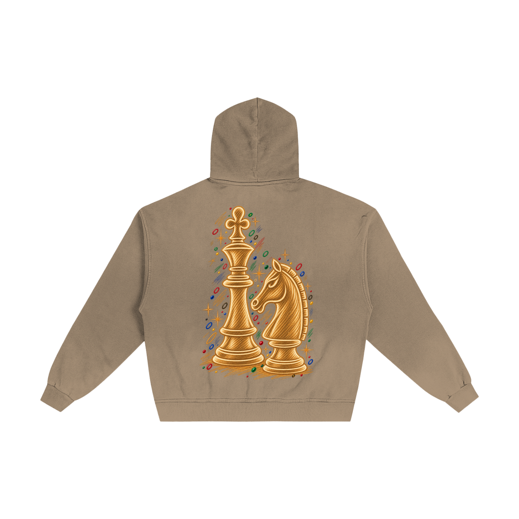 Le Faire Étalage Chess Royale Hand-Frayed Zip Hoodie