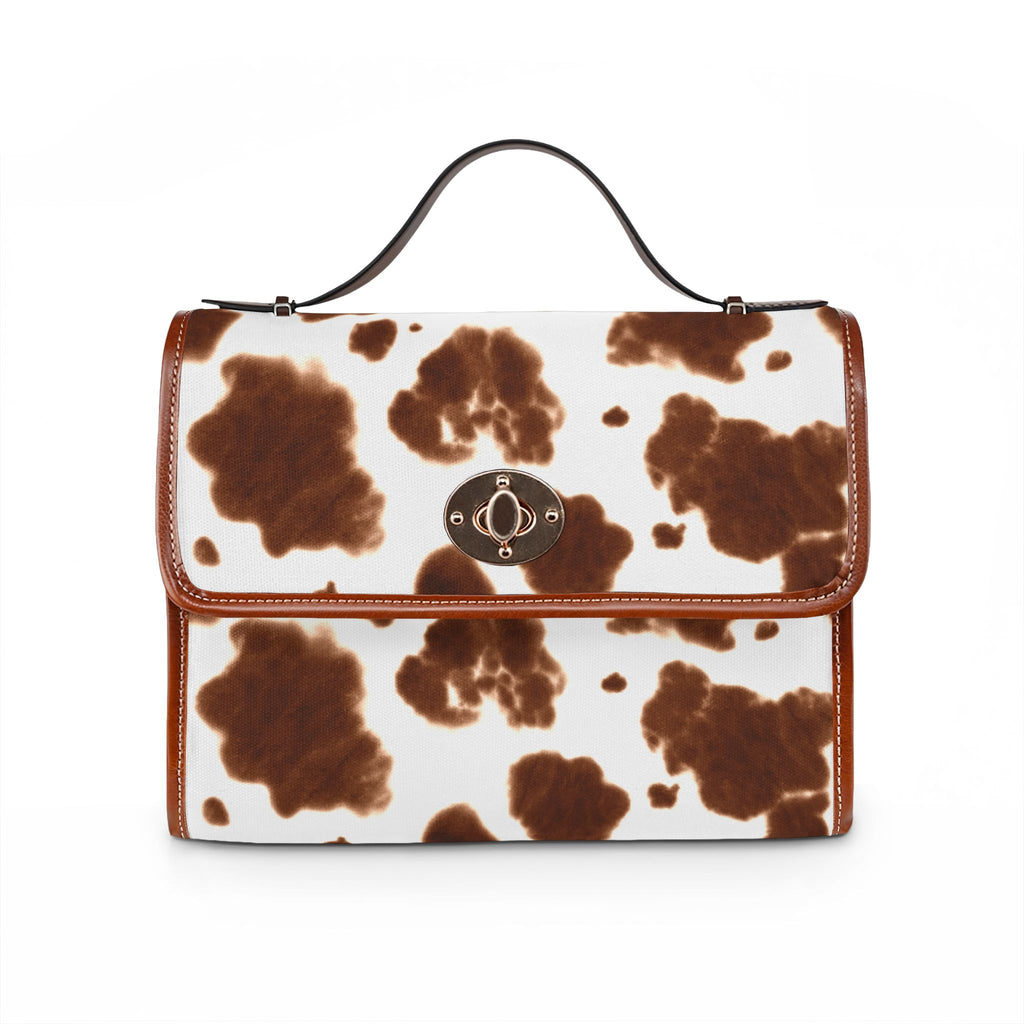 Étalage Cowhide Print Canvas Bag