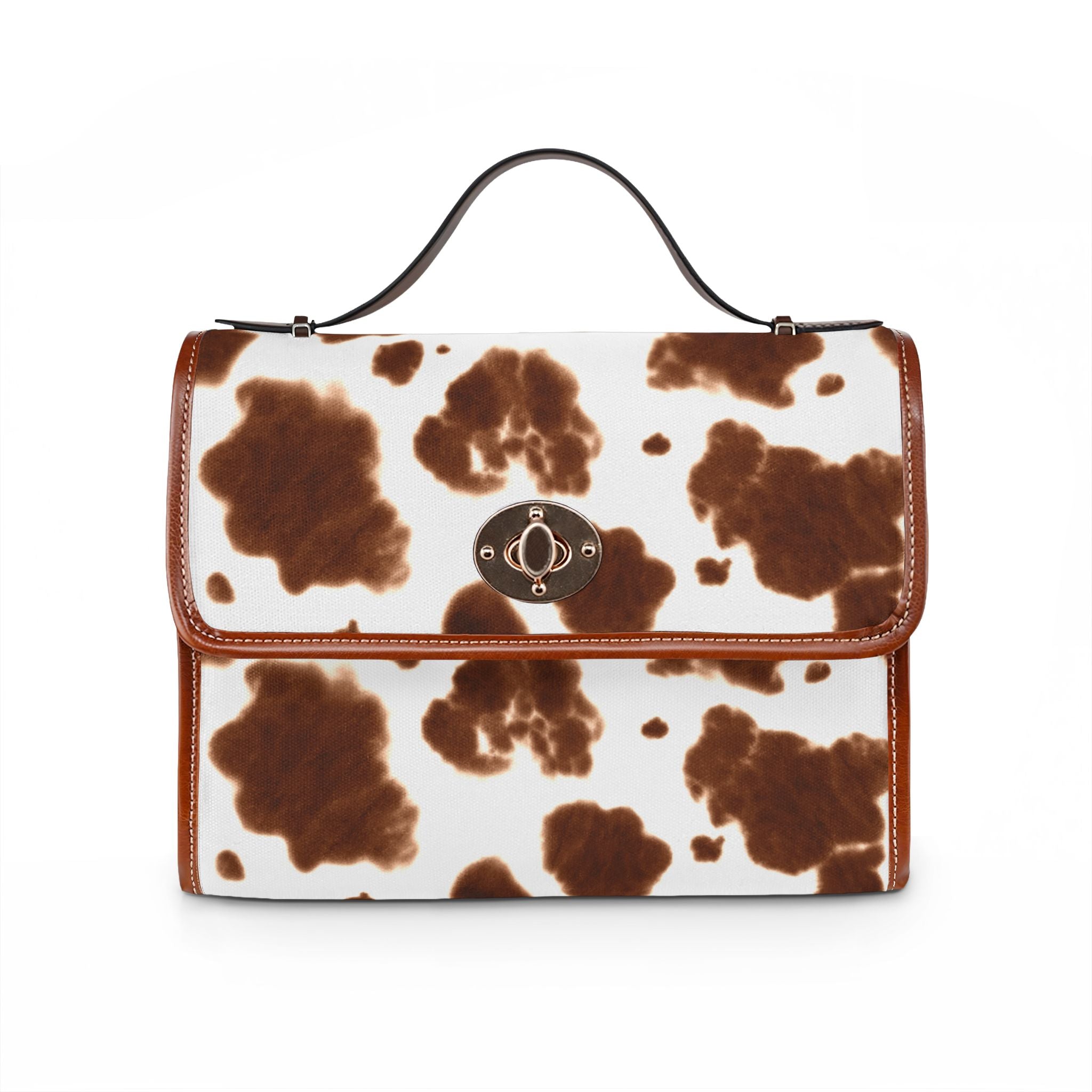 Étalage Cowhide Print Canvas Bag