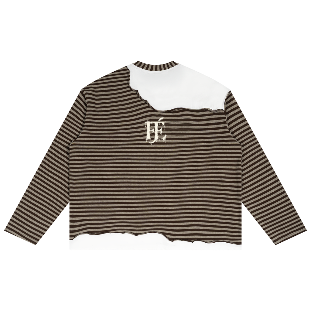 Samo's Ghost Deconstructed Two-Tone Striped Sweater