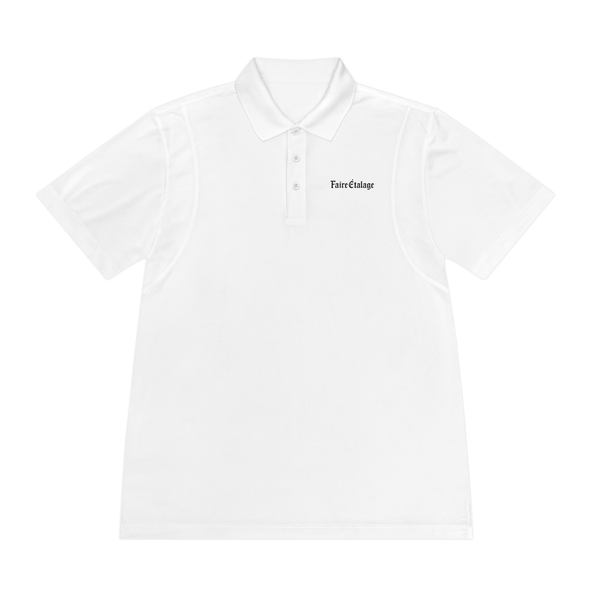 Men's Sport Polo Shirt - Minimal 'FutureVintage' Chest Logo Performance Polo