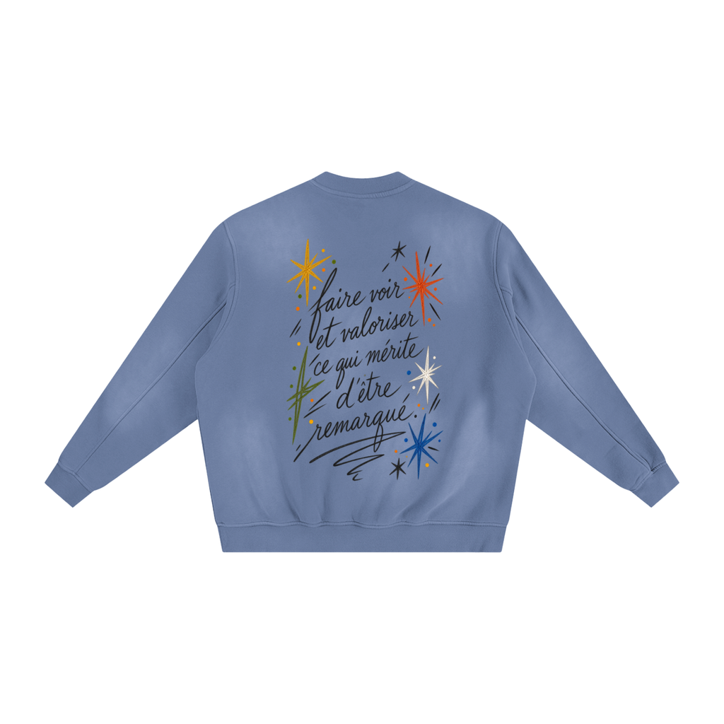 Le Faire Étalage “Manifesto” Hand-Sketched Crewneck