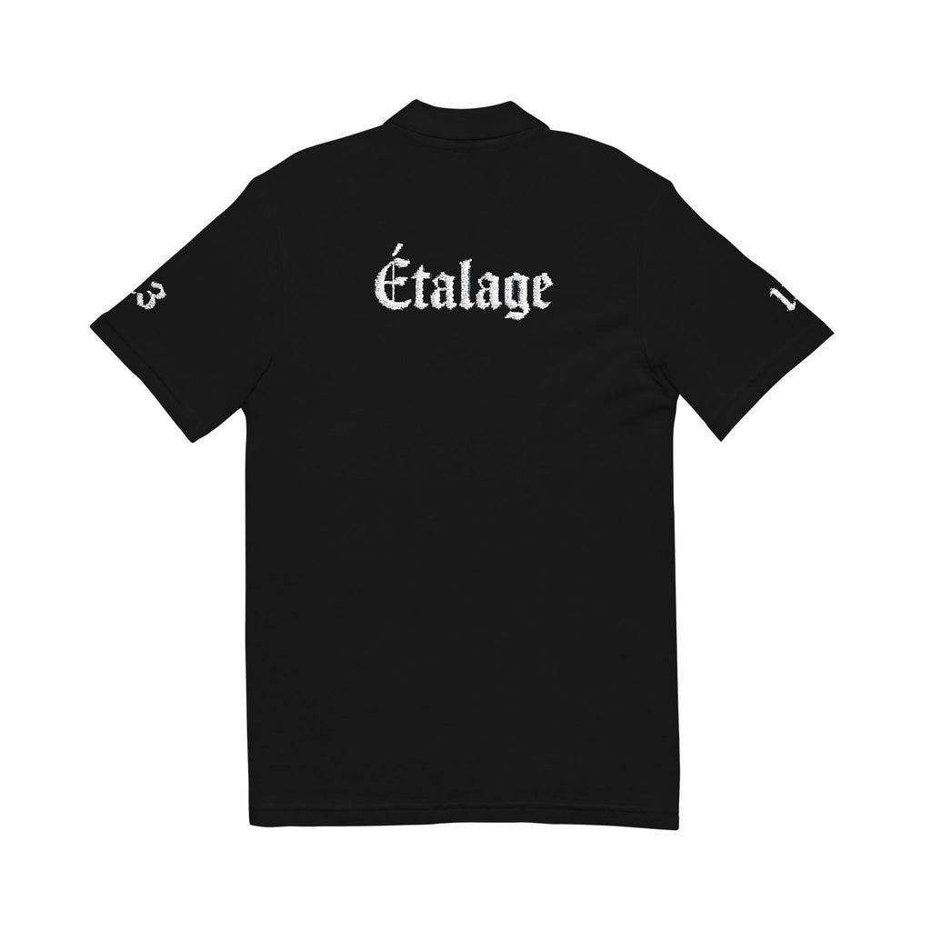 Embroidered 'Étalage' Polo Shirt — Script Chest & Back