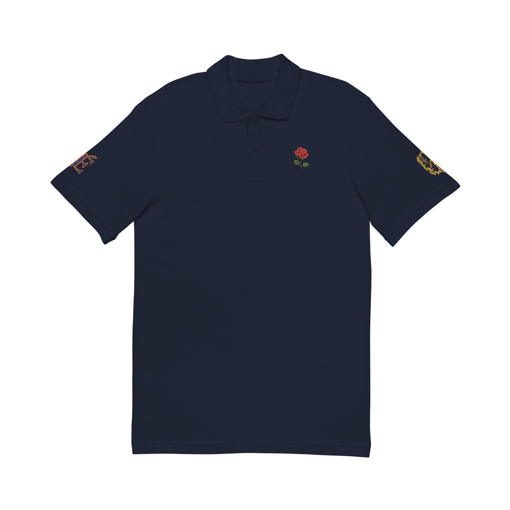Le Faire Étalage Embroidered Floral Crest Polo