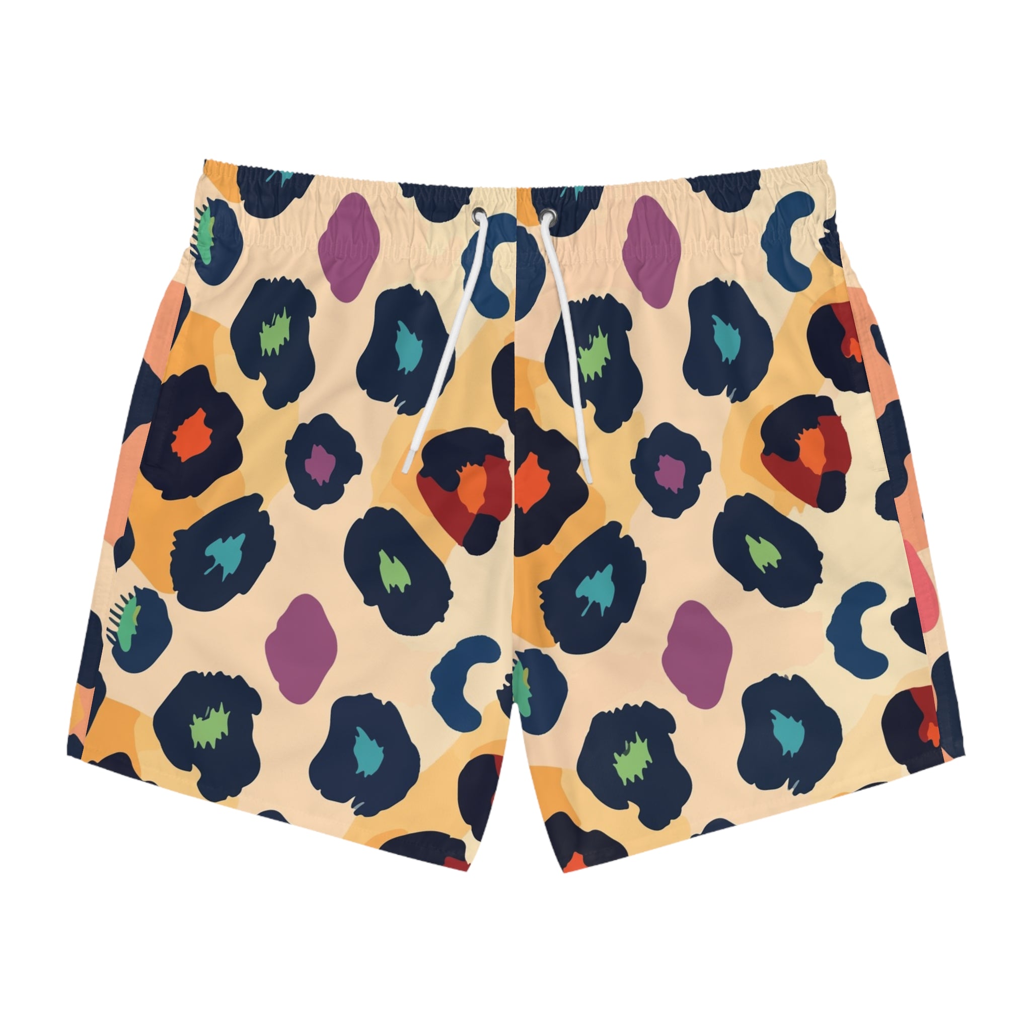 Le Faire Étalage Colorful Leopard Print Swim Trunks