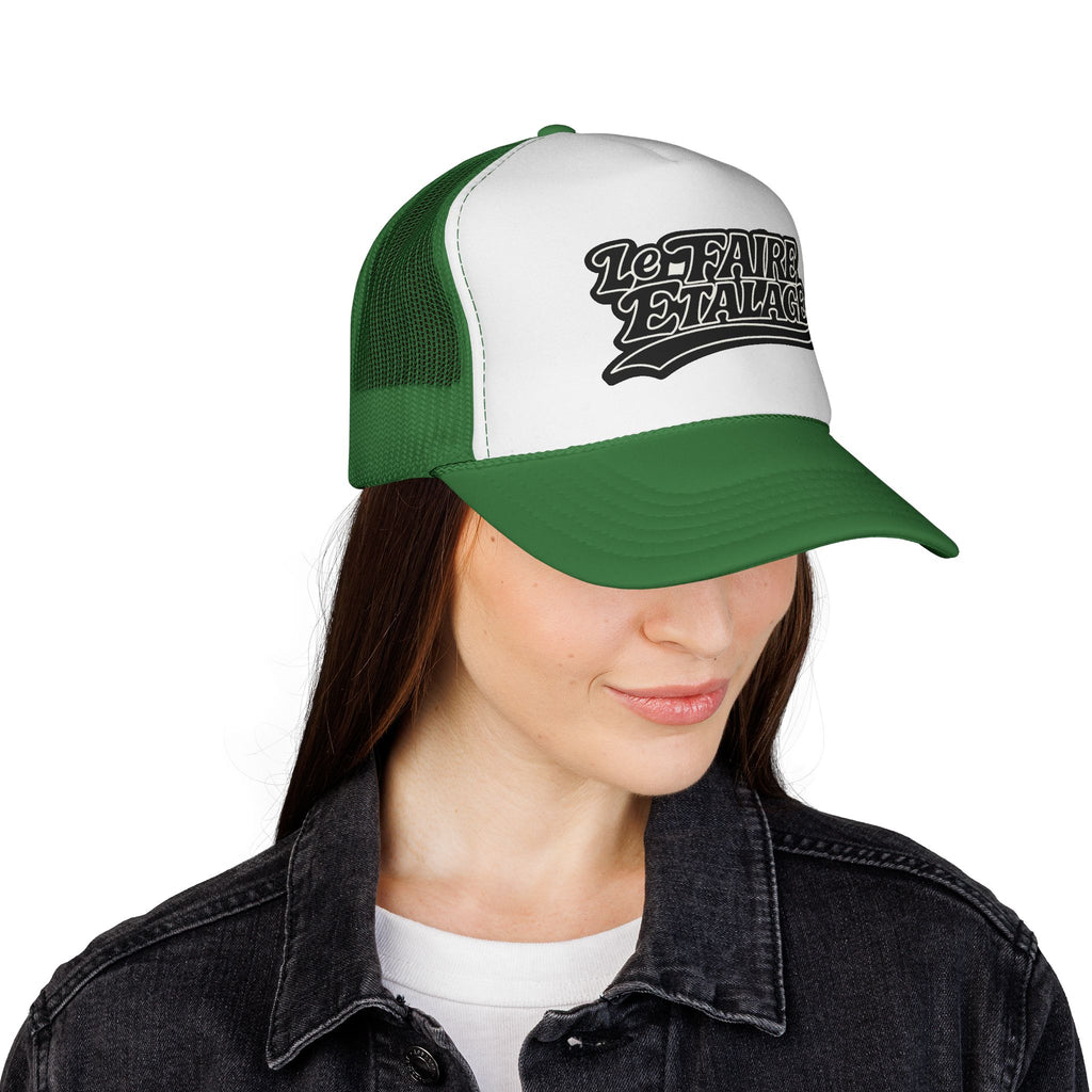 Trucker Cap — Retro 'Le Faire Étalage' Script Mesh Hat