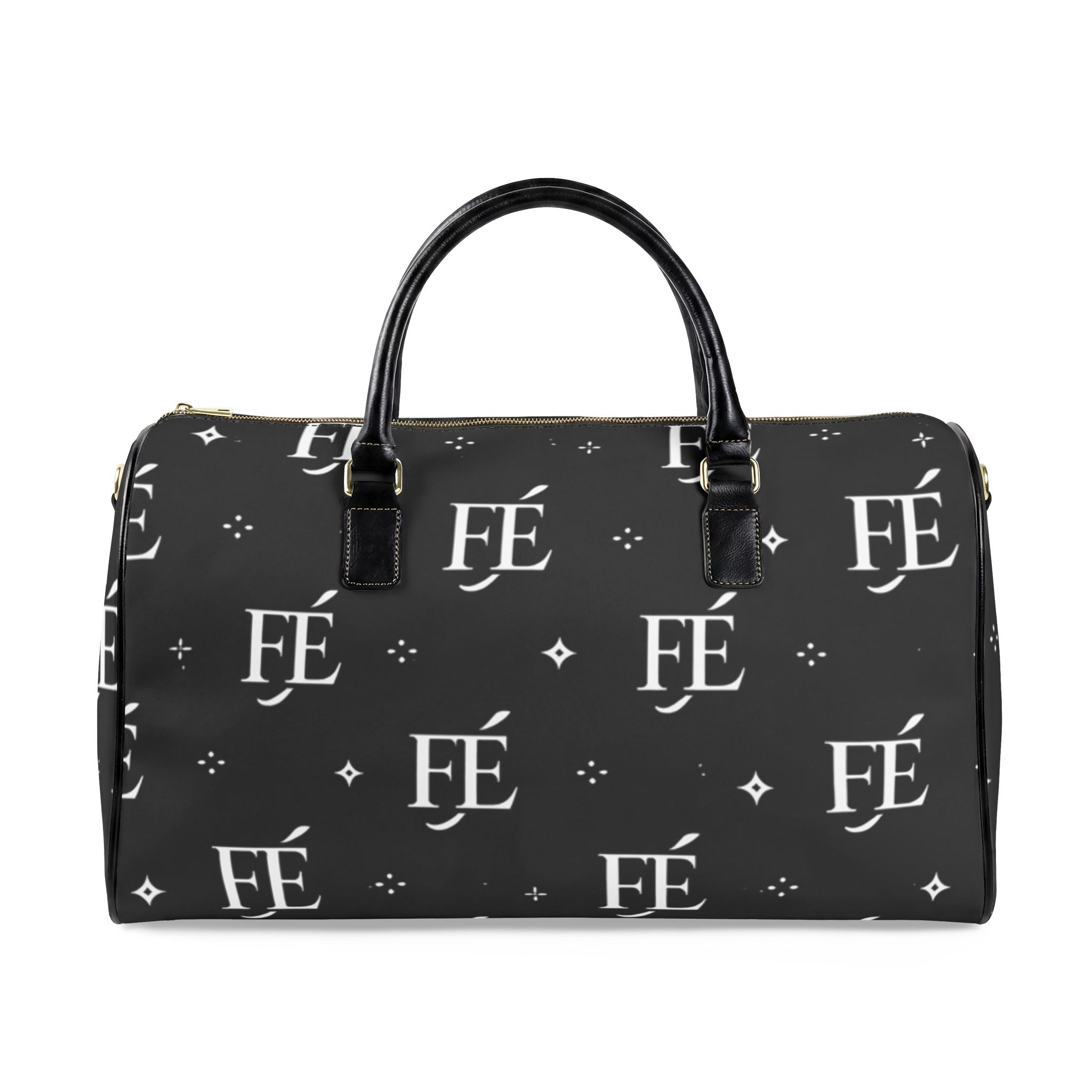 FÉ Monogram Leather Weekender — Black