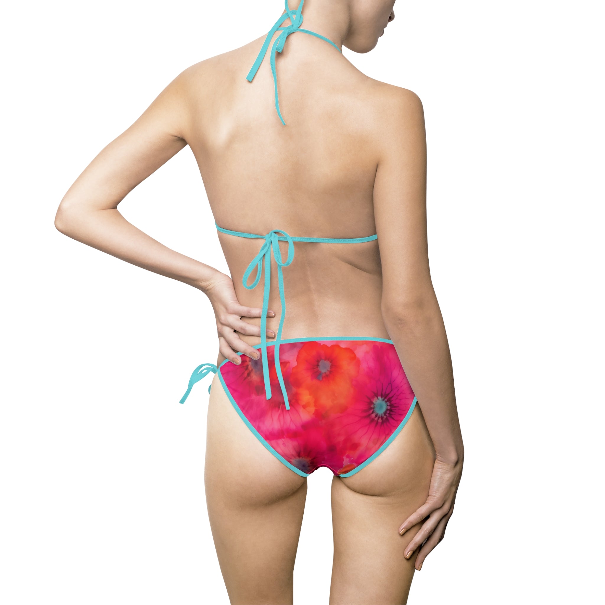 ÉTALAGE Riviera Tie-Side Bikini — Neon Coral