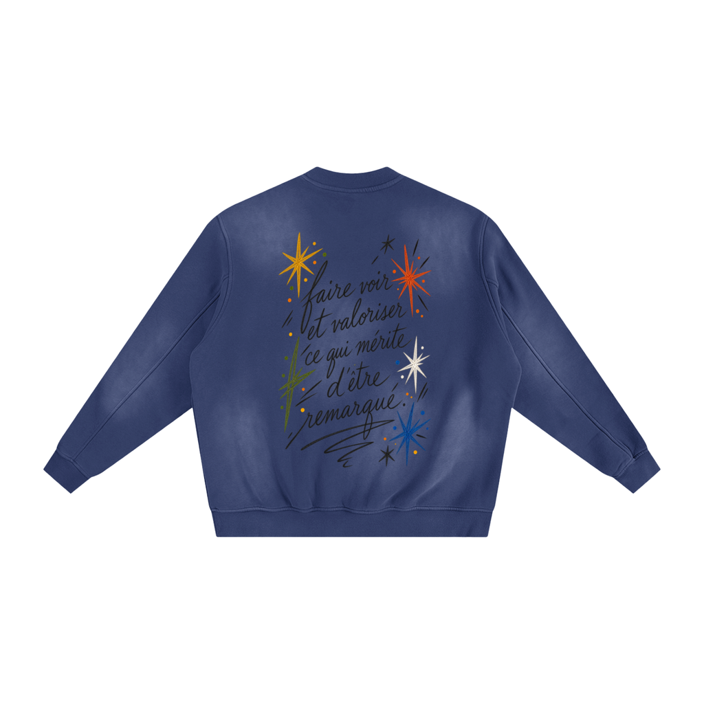 Le Faire Étalage “Manifesto” Hand-Sketched Crewneck