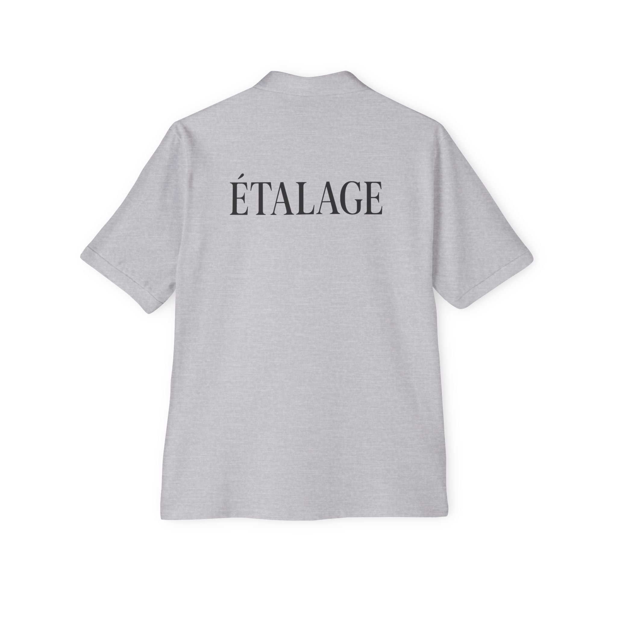 Faire Étalage Polo — Minimal French Word Graphic Polo Shirt